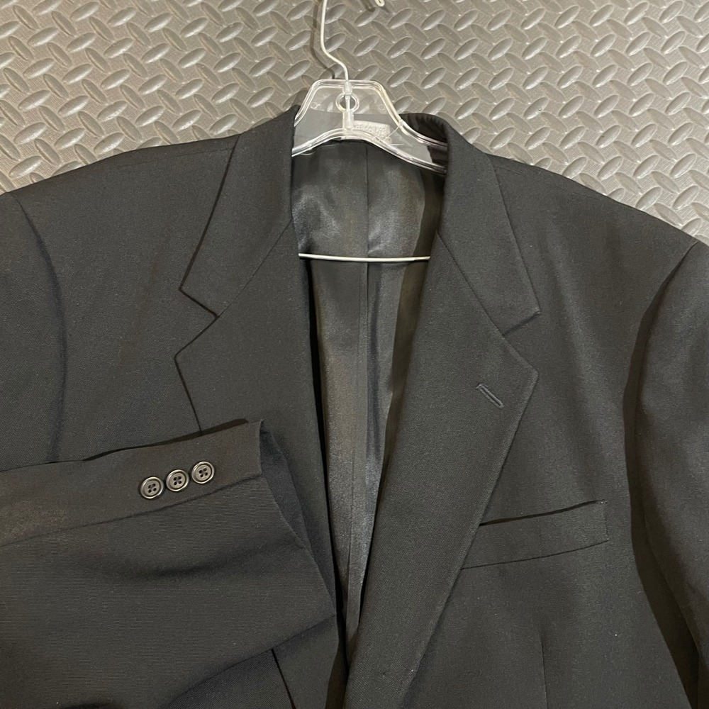 Nino Cerruti Rue Royal Black 2 Button Blazer Jacket Men's‎ Size 44R